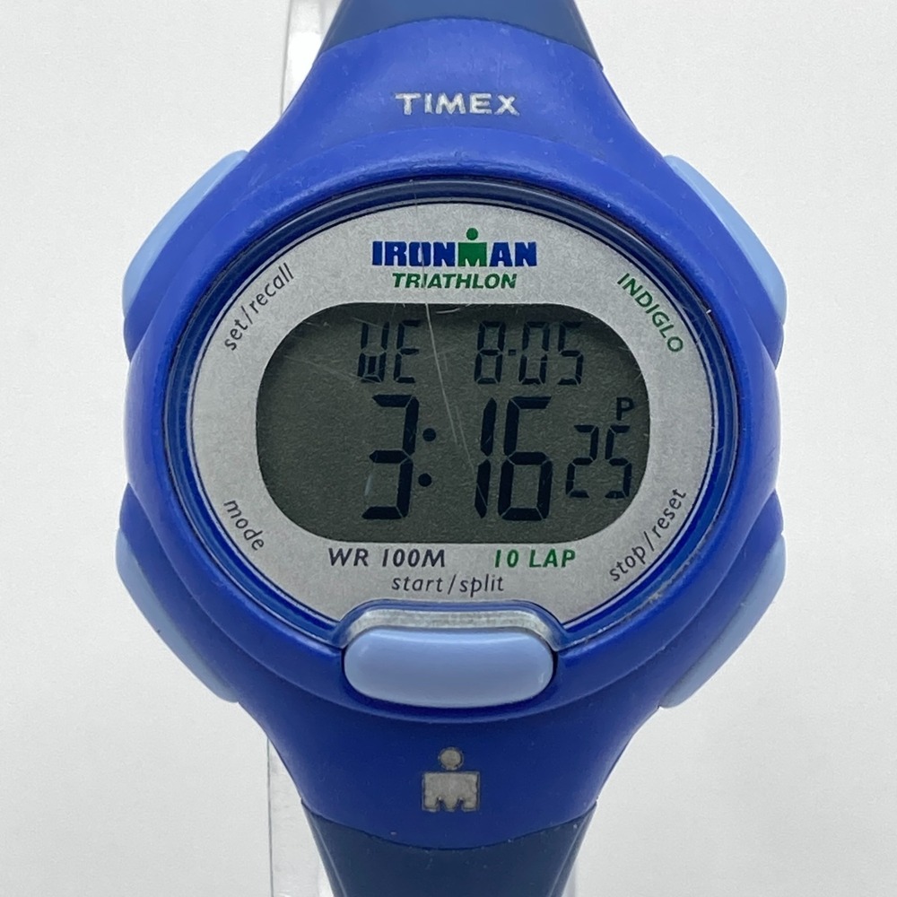 Timex Ironman Triathlon Women's Watch Digital Blue Indiglo Alarm Chrono 10 Lap